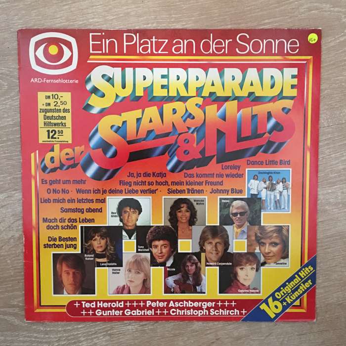 Various - Superade Stars & Hits  -  Vinyl LP Record - Opened  - Very-Good+ Quality (VG+)