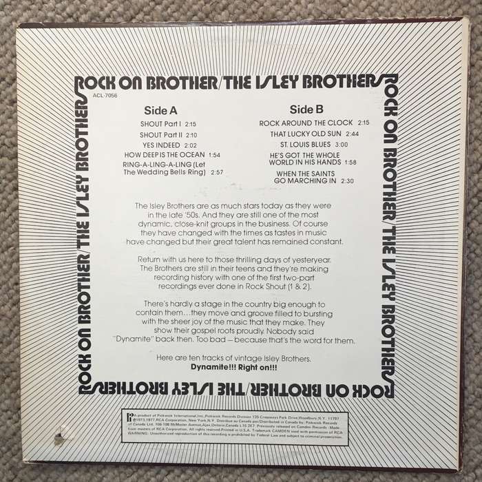 The Isley Brothers  Rock On Brother - Vinyl LP Record - Opened  - Very-Good Quality (VG)