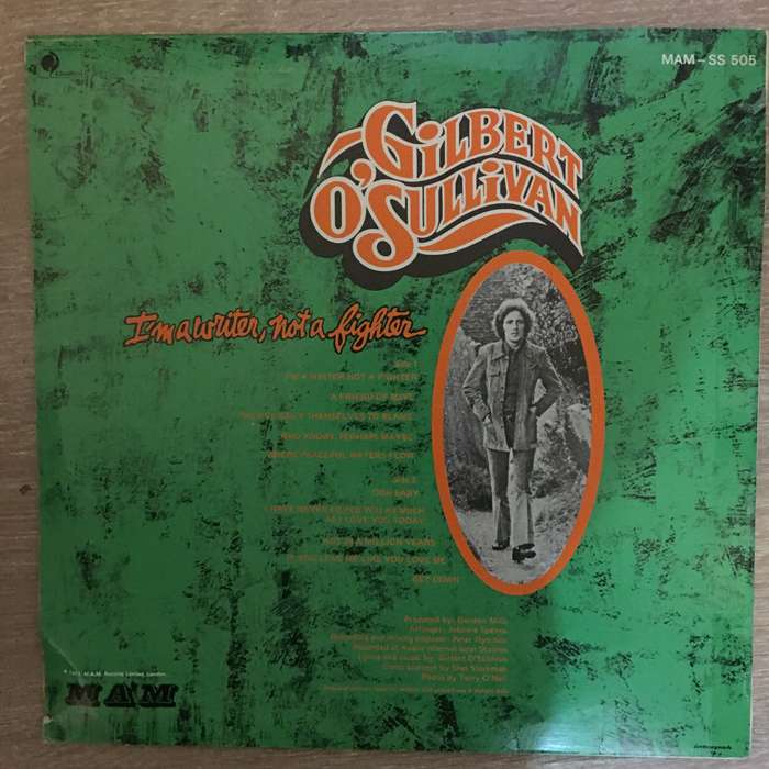 Gilbert O'Sullivan  I'm A Writer, Not A Fighter   Vinyl LP Record - Opened  - Very-Go...