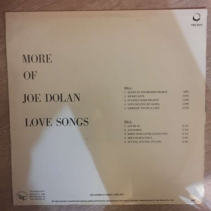 More Joe Dolan - Vinyl LP Record - Opened  - Very-Good- Quality (VG-)