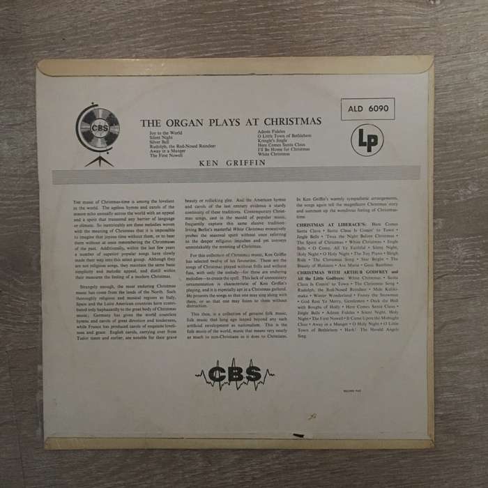 Ken Griffin - The Organ Plays - Vinyl LP Record - Opened  - Very-Good Quality (VG)