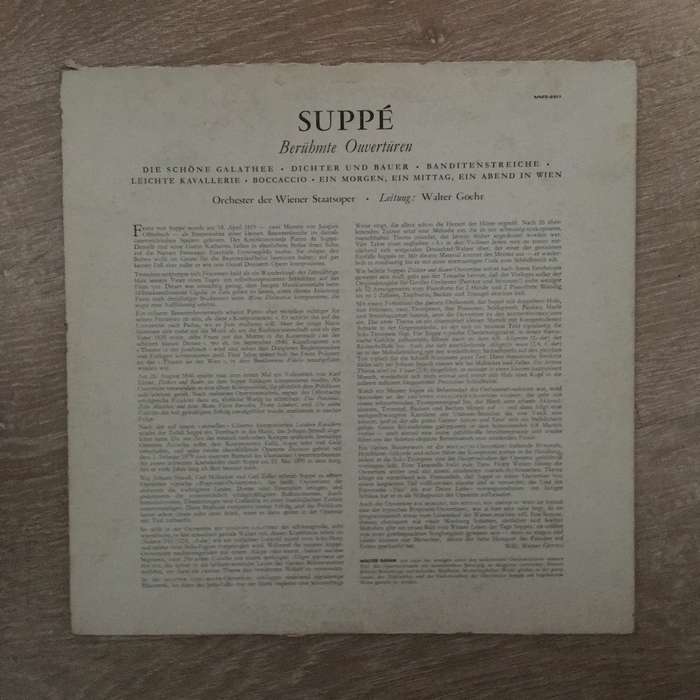 Suppe - Orchester Der Wiener Staatsoper - Walter Goehr  Berühmte Ouvertüren  - Vinyl LP R...