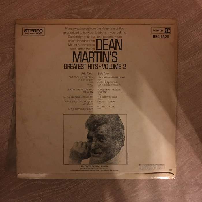 Dean Martin's Greatest Hits Volume 2 - Vinyl LP Record - Opened  - Very-Good Quality (VG)