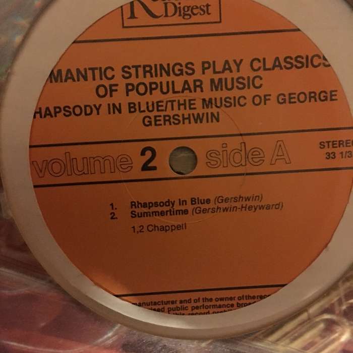 Romantic Strings Play Classics - Gershwin Rhapsody in Blue - Vinyl LP Record   - Very-Good+ Quali...