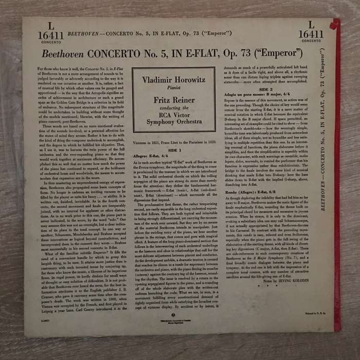 Beethoven - Vladimir Horowitz, Fritz Reiner, RCA Victor Symphony Orchestra  "Emperor" Conce...