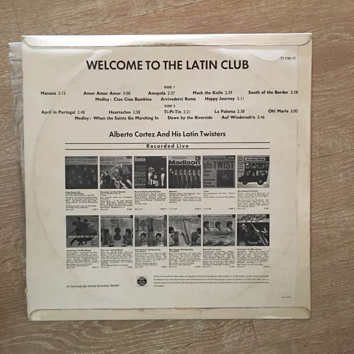 Alberto Cortez - Welcome To The Latin Club - Vinyl LP Record - Opened  - Very-Good+ Quality (VG+)