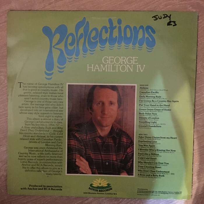 George Hamilton IV  Reflections  - Vinyl LP Record - Opened  - Very-Good- Quality (VG-)