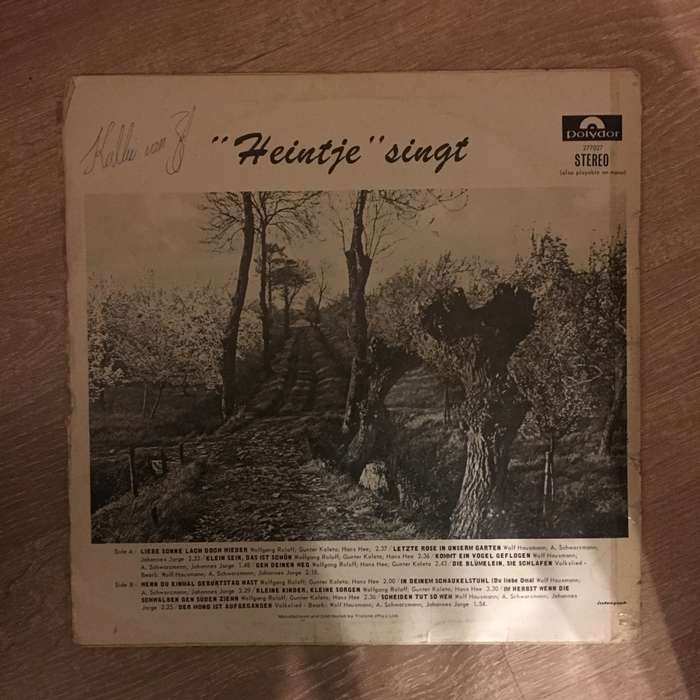 Heintje Singt -  Vinyl LP Record - Opened  - Good Quality (G)