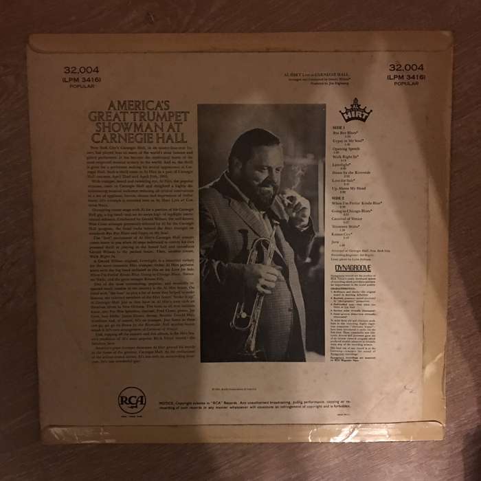 Al Hirt - Live At Carnegie Hall - Vinyl LP Record - Opened  - Very-Good- Quality (VG-)