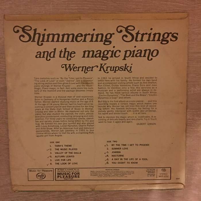 Shimmering Strings and the Magic Piano Of Werner Krupski - Vinyl LP Record - Opened  - Very-Good-...