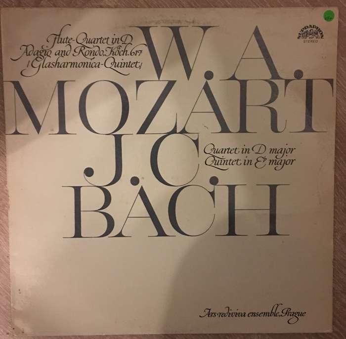 W. A. Mozart, J. C. Bach, Ars Rediviva Ensemble, Prague - Vinyl LP Record - Opened  - Very-Good+ ...