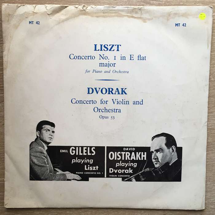 Dvorak / Liszt  Concerto For Violin And Orchestra / Concerto No. 1 In E-Flat Major Emile Gi...