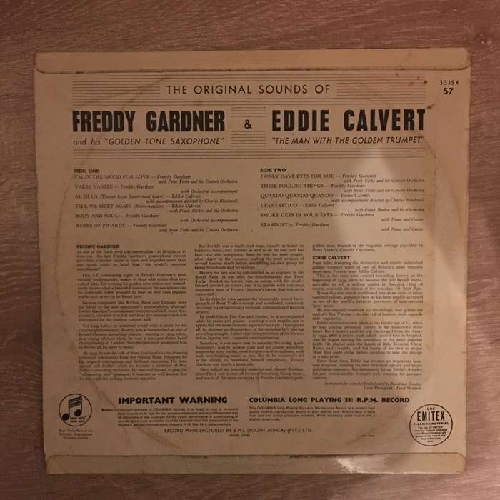 Freddy Gardner & Eddie Calvert - Vinyl LP Record - Opened  - Good+ Quality (G+)