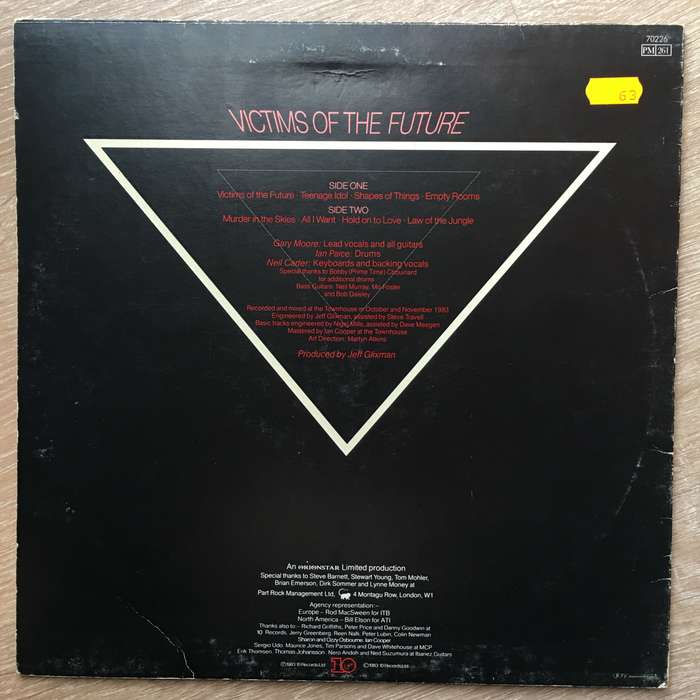 Gary Moore  Victims Of The Future - Vinyl LP Record - Opened  - Very-Good+ Quality (VG+)
