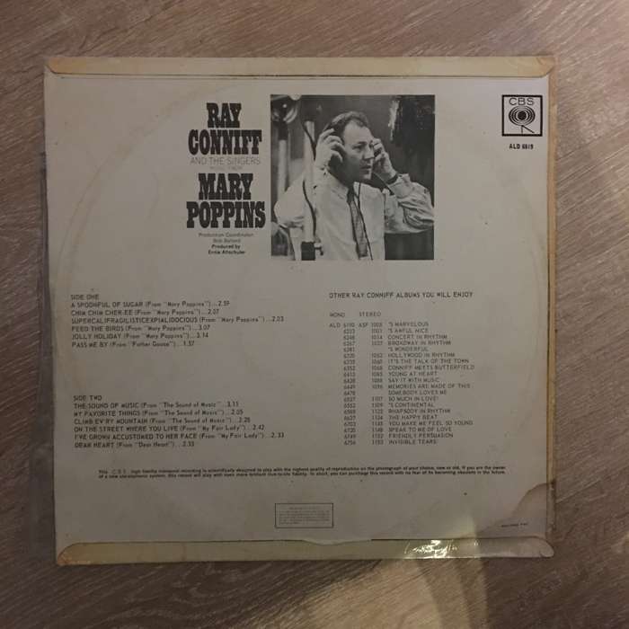 Ray Conniff And The Singers  Music From Mary Poppins, The Sound Of Music, My Fair Lady And ...