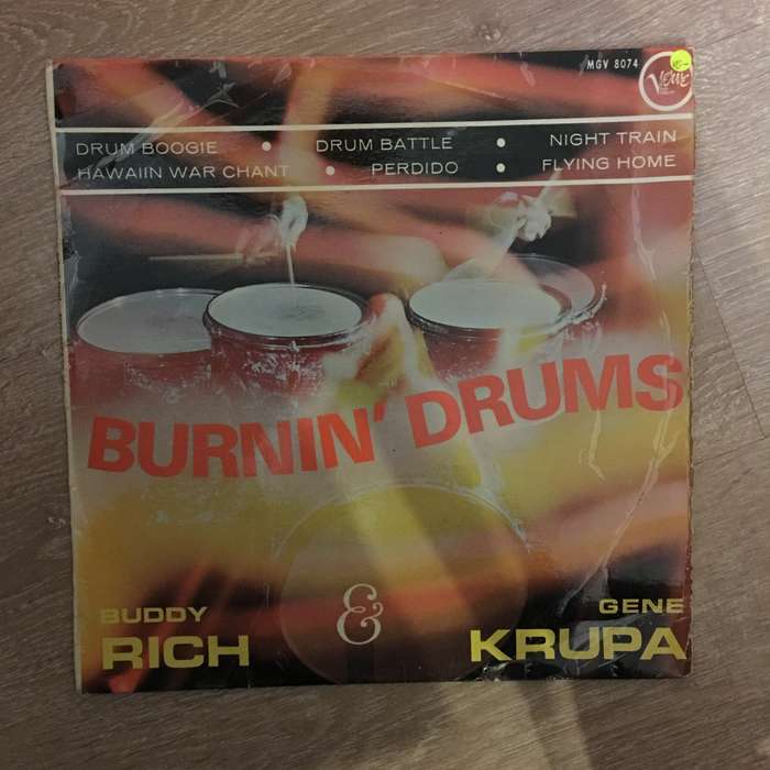 Buddy Rich And Gene Krupa  Burnin' Drums  - Vinyl LP Record - Opened  - Very-Good- Quality ...