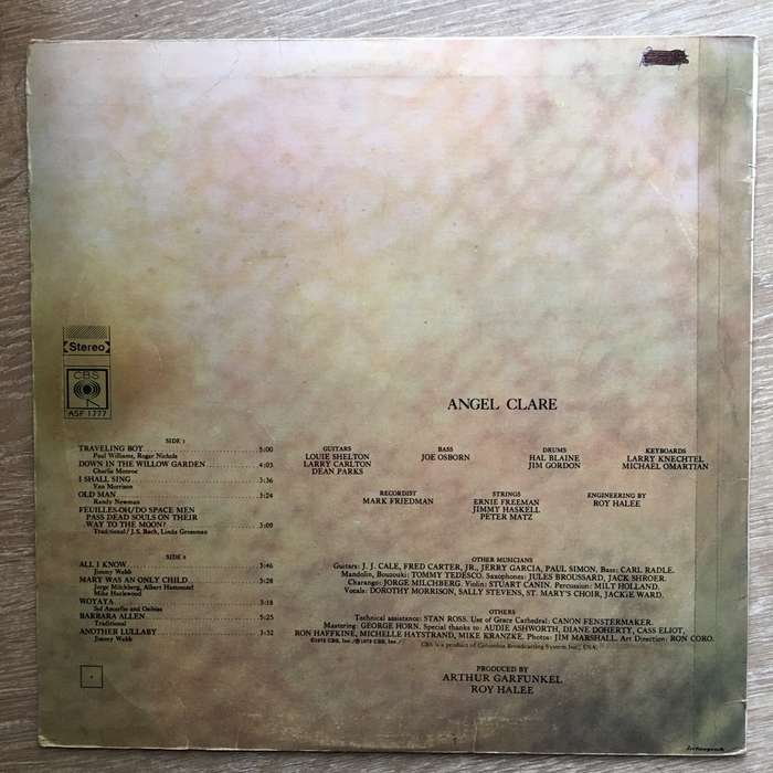 Art Garfunkel  Angel Clare - Vinyl LP Record - Opened  - Very-Good Quality (VG)