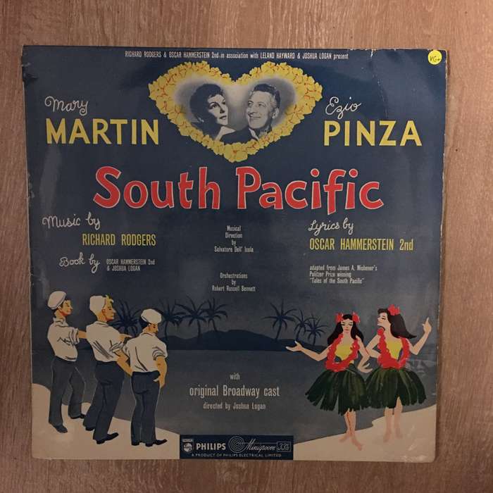 Mary Martin, Ezio Pinza  South Pacific - Vinyl LP Record  - Very-Good+ Quality (VG+)
