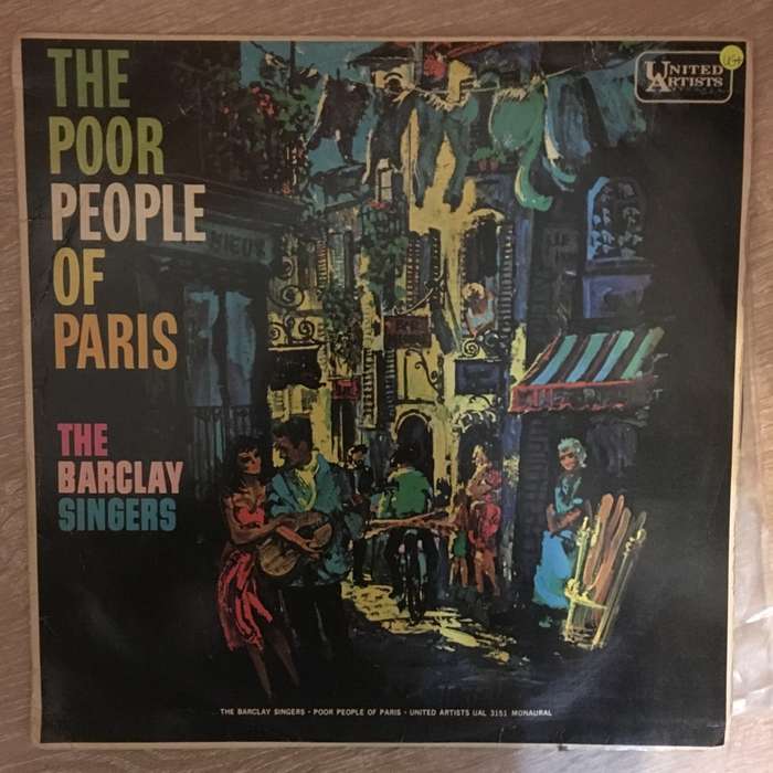 The Barclay Singers  The Poor People Of Paris - Vinyl LP Record - Very-Good+ Quality (VG+)