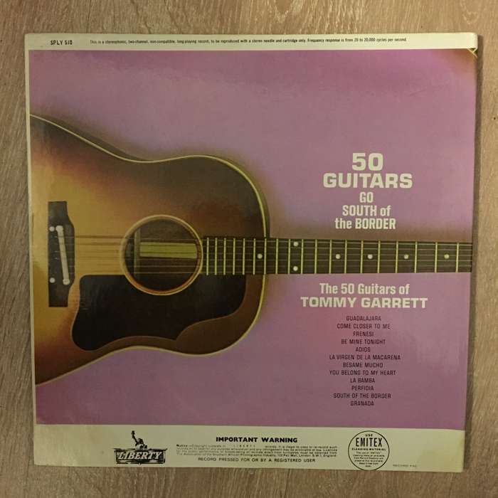 50 Guitar of Tommy Garret Go South Of The Border - Vinyl LP Record - Very-Good+ Quality (VG+)