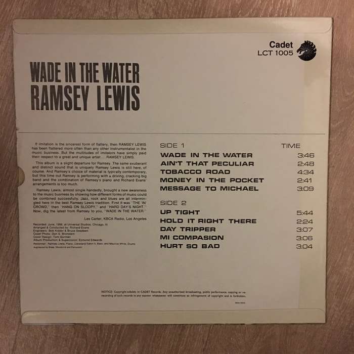 Ramsey Lewis - Wade In The Water - Vinyl LP Record - Very-Good+ Quality (VG+)