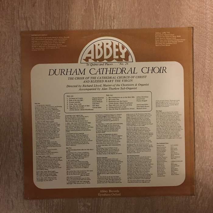 Durham Cathedral Choir -  Vinyl LP Record - Opened  - Very-Good+ Quality (VG+)