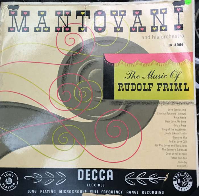 Mantovani and His Orchestra - The Music of Rudolf Friml - Vinyl LP Record - Good+ Quality (G+)
