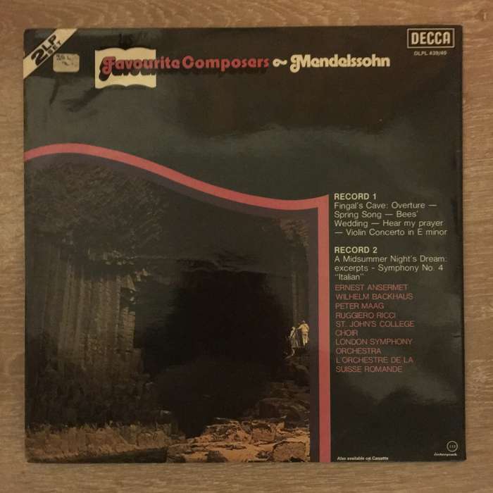 Famous Composers - Mendelssohn  - Double Vinyl LP Record - Opened  - Very-Good+ Quality (VG+)