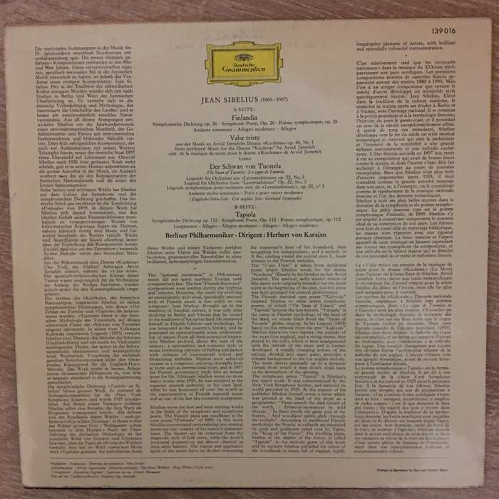 Jean Sibelius - Berliner Philharmoniker · Herbert von Karajan  Finlandia · Valse Triste ...