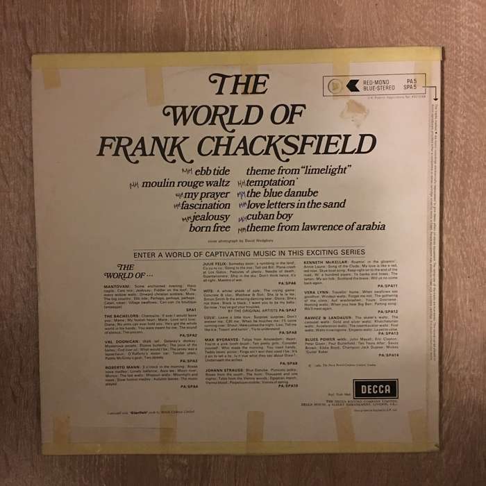 The World Of Frank Chacksfield - Vinyl LP Record - Opened  - Very-Good Quality (VG)