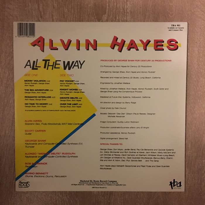 Alvin Hayes - All The Way  - Vinyl LP Record- Near Mint Condition (NM)