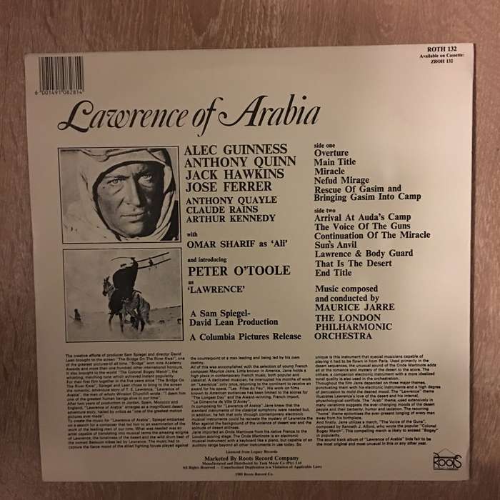 Lawrence Of Arabia - Original Soundtrack - Vinyl LP Record - Near Mint Condition (NM)