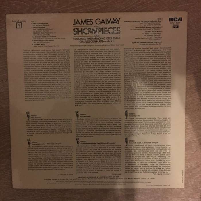 James Galway - Showpieces   - Vinyl LP Record - Very-Good+ Quality (VG+)