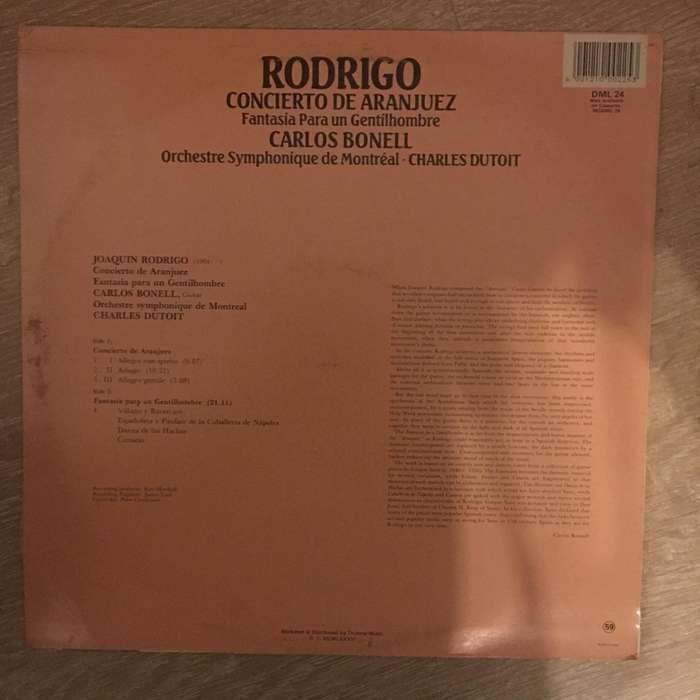 Rodrigo, Carlos Bonell, Charles Dutoit, L'Orchestre Symphonique De Montreal  Concierto De A...
