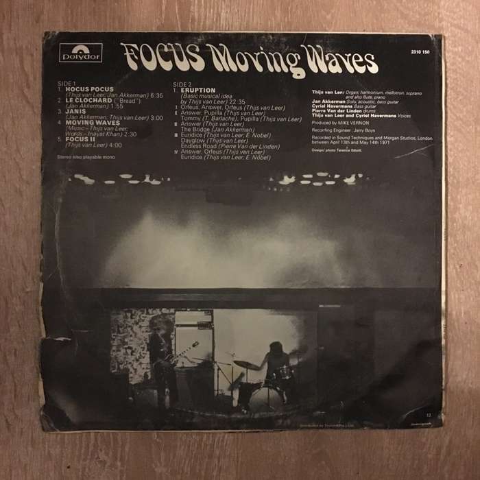 Focus - Moving Waves - Vinyl LP Record - Opened  - Very-Good- Quality (VG-)
