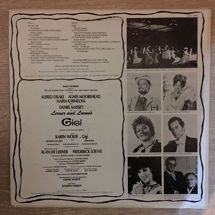 Gigi ... The Original Broadway Cast Recording - Vinyl LP Record - Opened  - Very-Good Quality (VG)