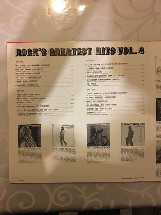 Rock's Greatest Hits - Vol 4 - 24 Original Hits - Vinyl LP Record - Opened  - Very-Good+ Quality ...