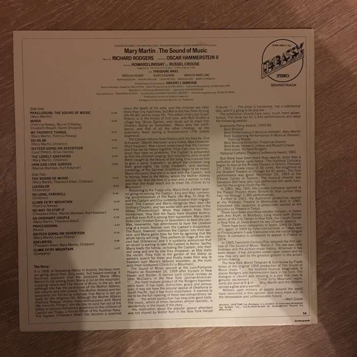 The Sound Of Music - Mary Martin - Vinyl LP Record - Opened  - Very-Good+ Quality (VG+)