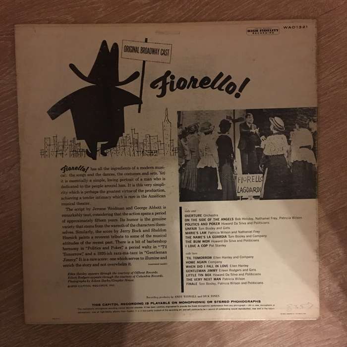 Fiorello! - A New Musical Soundtrack- Vinyl LP Record - Opened  - Very-Good Quality (VG)