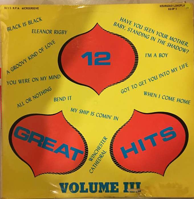 12 Great Hits - Vol 3 - Vinyl LP Record - Very-Good Quality (VG)