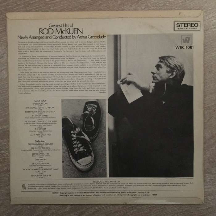 Greatest Hits Of Rod McKuen - Vinyl LP Record - Opened  - Very-Good Quality (VG)