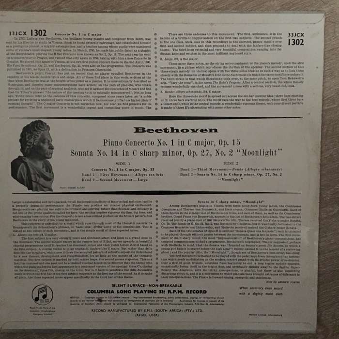 Geza Anda - Beethoven Piano Concerto No 1 in C Major  Vinyl LP Record - Opened  - Very-Good...
