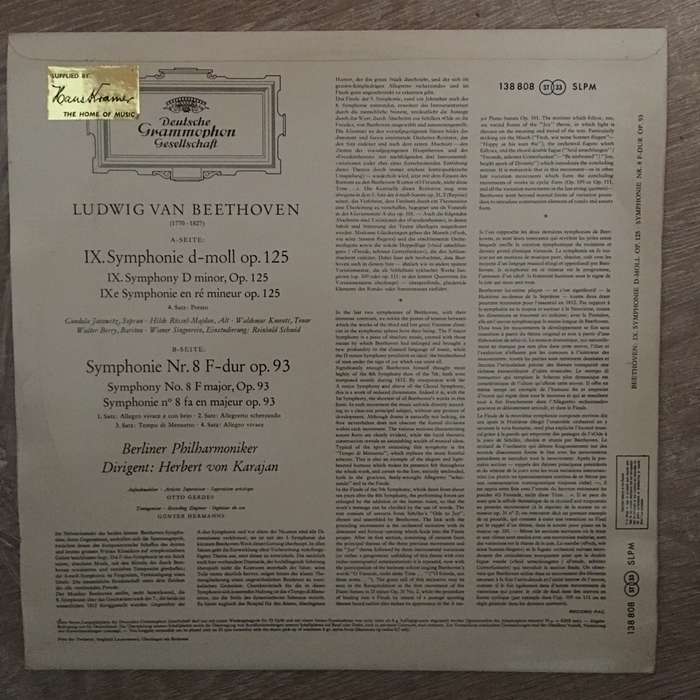 Beethoven - Berliner Philharmoniker / Herbert von Karajan  Symphonien 8&9 ( Finale ) ...