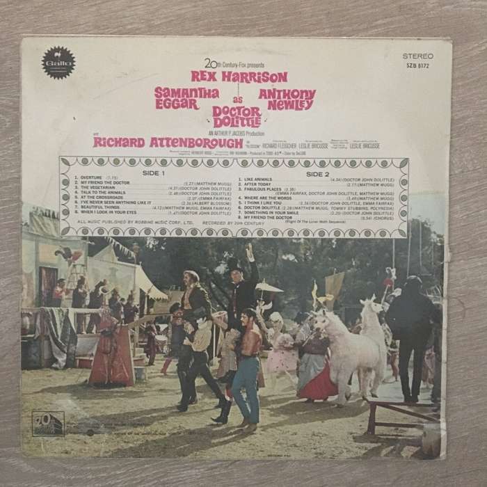 Dr Dolittle - Original Soundtrack - Vinyl LP Record - Opened  - Very-Good Quality (VG)