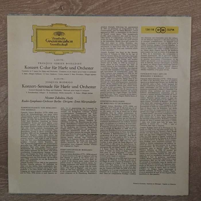 François Adrien Boieldieu/ Joaquin Rodrigo - Nicanor Zabaleta · Radio-Symphonie-Orchester Berli...