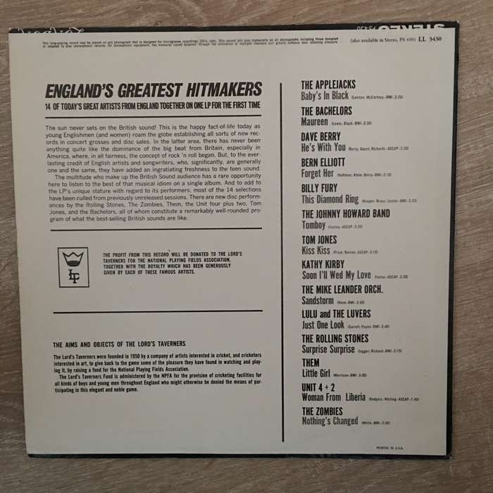 England's Greatest Hitmakers - Vinyl LP Record - Opened  - Very-Good- Quality (VG-)