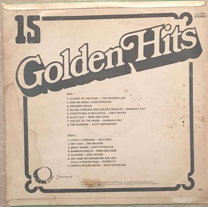 15 Golden Hits  - Vinyl LP Record - Very-Good Quality (VG)