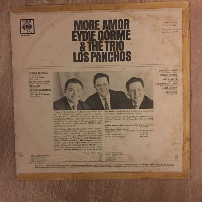 Eydie Gorme & The Trio Los Panchos  More Amor - Vinyl LP Record - Very-Good+ Quality (VG+)