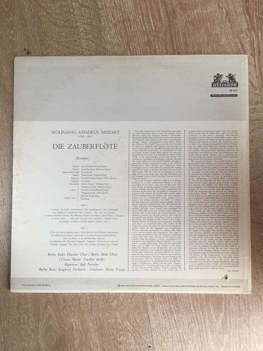 Mozart  Die Zauberflote - Lisa Otto... Excerpts - Vinyl LP Record - Opened  - Very-Good Qua...
