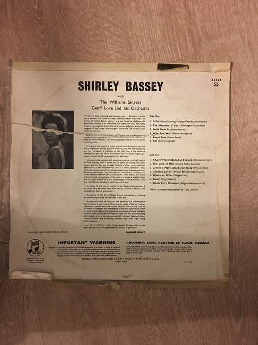 Shirley Bassey - Vinyl LP Record - Opened  - Very-Good+ Quality (VG+)